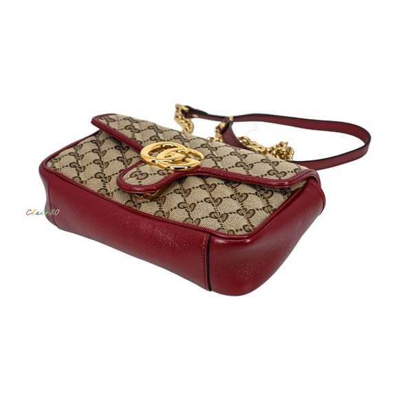 Gucci GG Marmont Diagonal Matelassé Original GG Canvas Mini Cross Body Bag - Picture 4 of 9